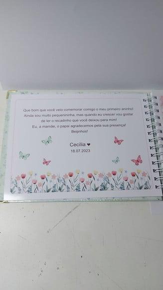 Caderno Mensagens Jardim das Borboletas