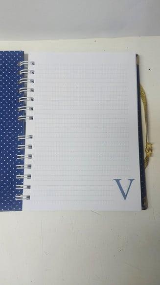 Caderno Personalizado Letra