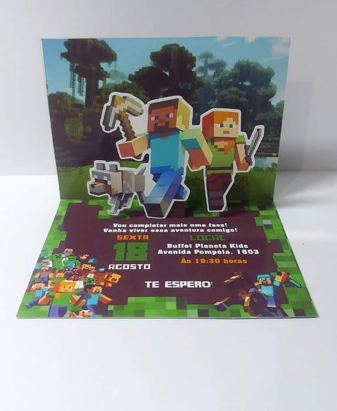 Convite 3d Minecraft