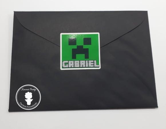 Convite Minecraft 3d