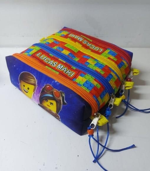 Estojo 4 Divisórias Lego Movie
