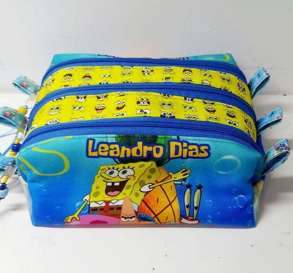 Estojo Triplo Bob Esponja