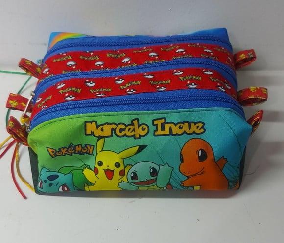 Estojo Triplo Pokemon