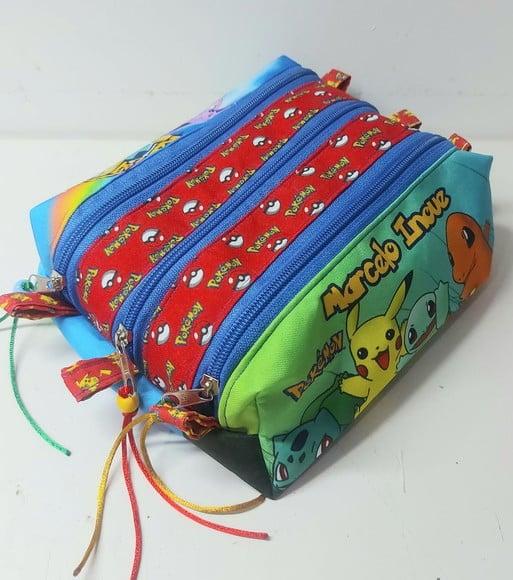 Estojo Triplo Pokemon
