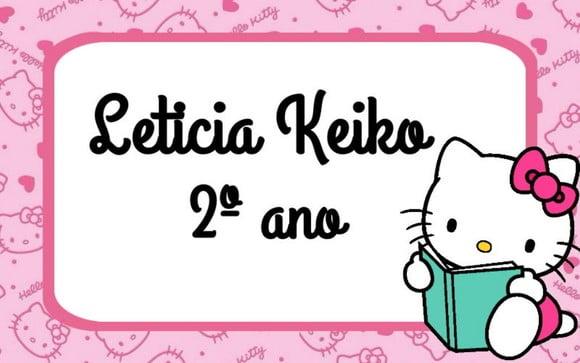 Etiquetas material escolar Hello Kitty pacote 100 etiquetas