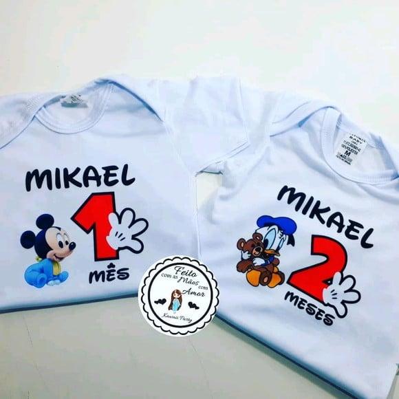 Kit Body Mesversário Baby Disney