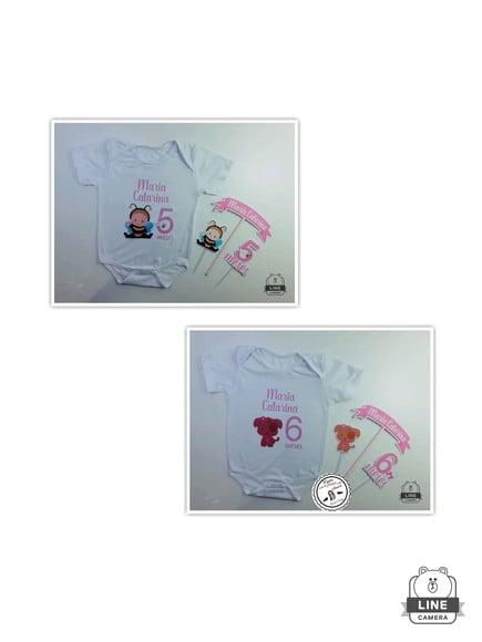 Kit Body Mesversario + Topper Cake
