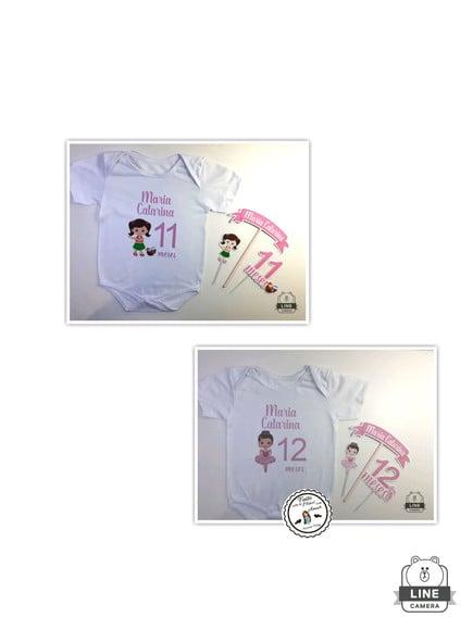 Kit Body Mesversario + Topper Cake