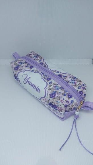Kit Caderno Flores Lilas