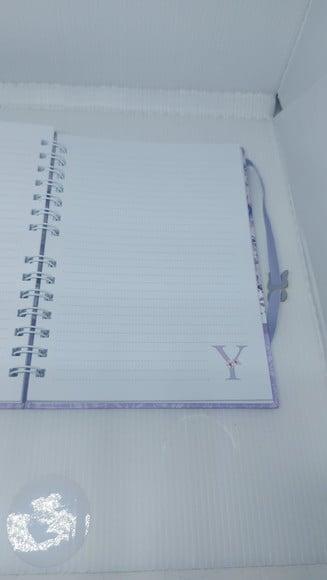 Kit Caderno Flores Lilas