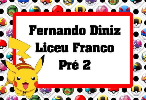 Kit etiqueta escolar pokemon pacote 70 etiquetas