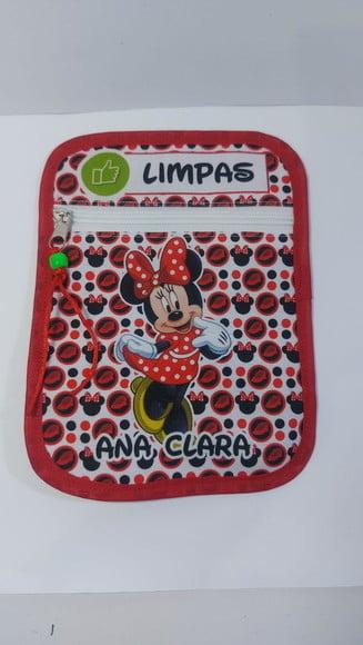Porta máscaras duplo minnie vermelha
