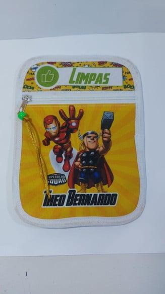 Porta máscaras duplo super heróis squad