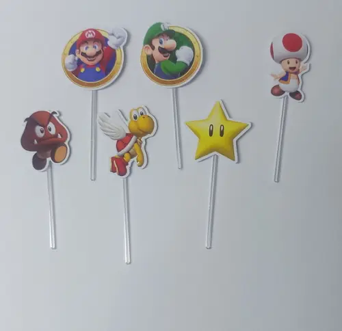 30 Topper para Doces Mário Bros