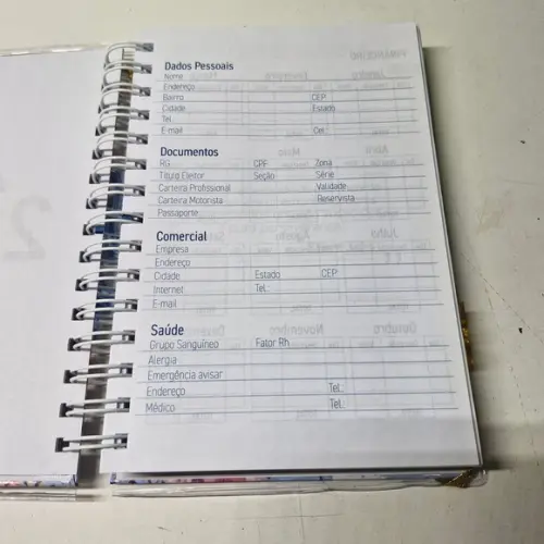 Agenda Floral Azul 2026