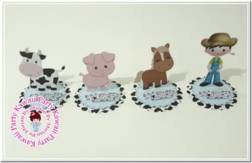 Aplique 3d para Nutela Pequena Fazendinha