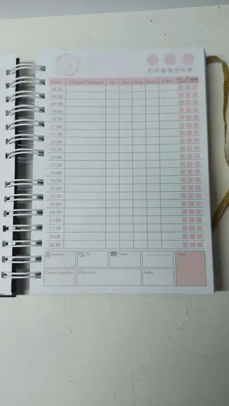 Caderno Agendamento Manicure