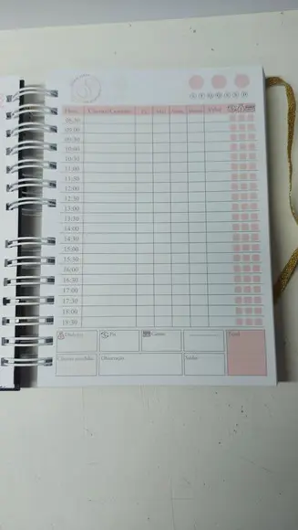 Caderno Agendamento Manicure