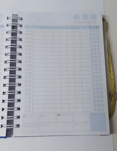 Caderno Agendamentos Manicure