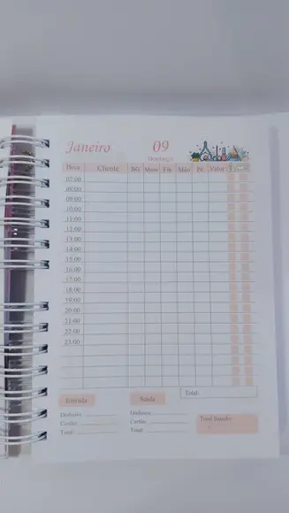 Caderno Agendamentos Manicure
