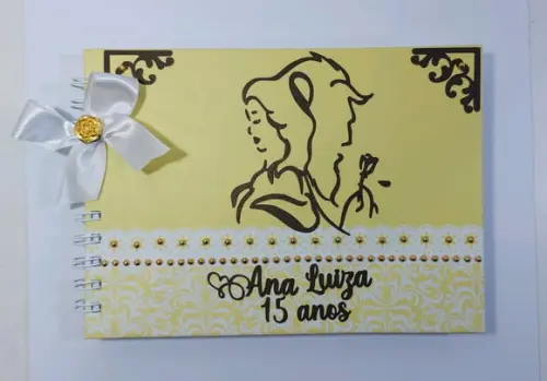 Caderno de assinaturas Bela e a fera