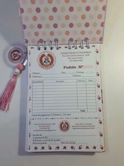Caderno de Pedidos Personalizado