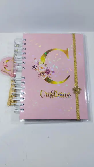Caderno Decorado com Letra