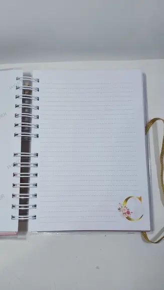 Caderno Decorado com Letra