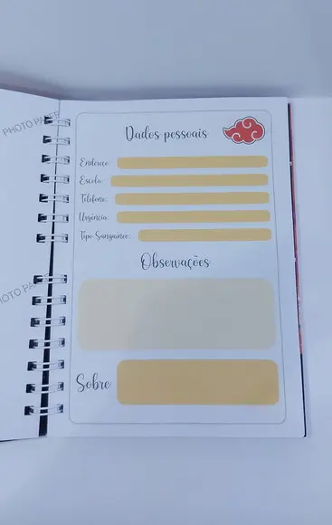 Caderno Naruto