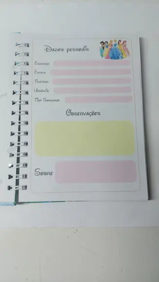Caderno Personalizado Princesas