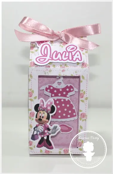 Caixa Milk Minnie Rosa com Visor