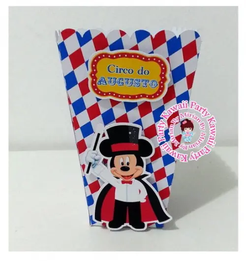Caixa Pipoca Circo Mickey