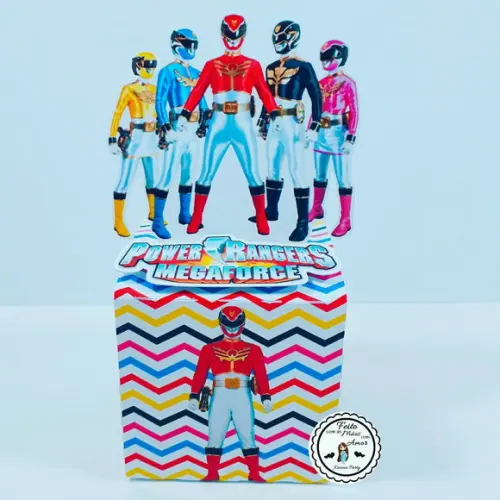 Caixa Quadrada 3d Power Rangers