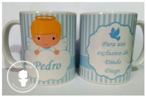 Caneca personalizada batizado