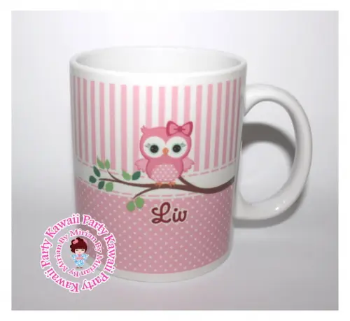 Caneca porcelana Coruja