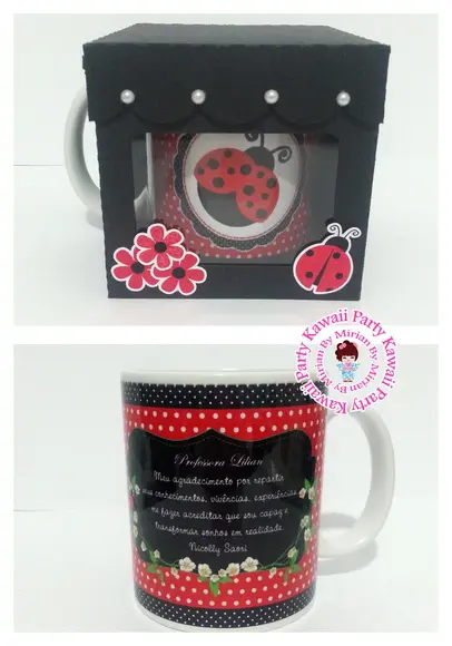 Caneca porcelana Joaninha