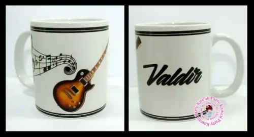 Caneca porcelana violão