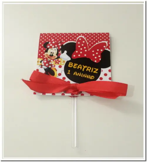 Capa pirulito Minnie