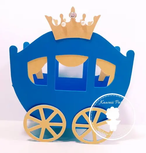 Carruagem Azul e Dourado