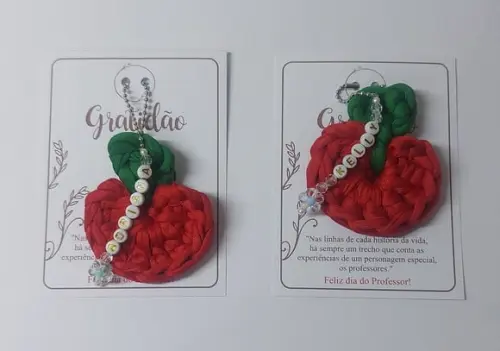 Chaveiro Maçã de Croche