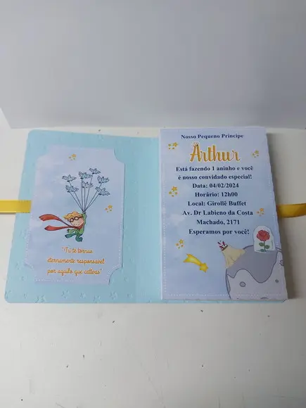 Convite Livro Pequeno Principe