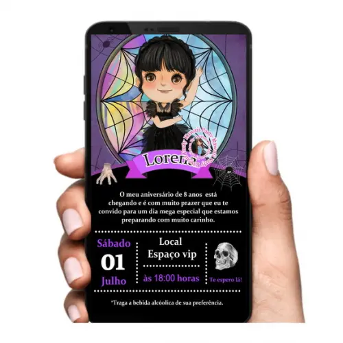 Convite Digital Wandinha