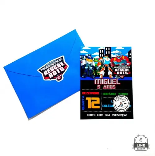 Convite Transformer Rescue Bots