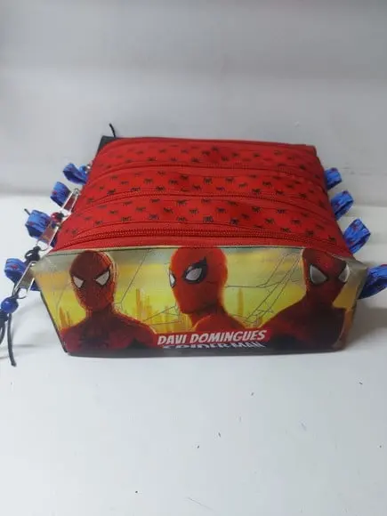 Estojo 4 Divisórias Homem Aranha