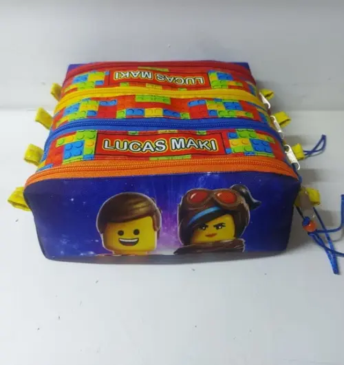 Estojo 4 Divisórias Lego Movie