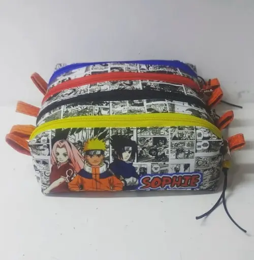 Estojo 4 Divisórias Naruto