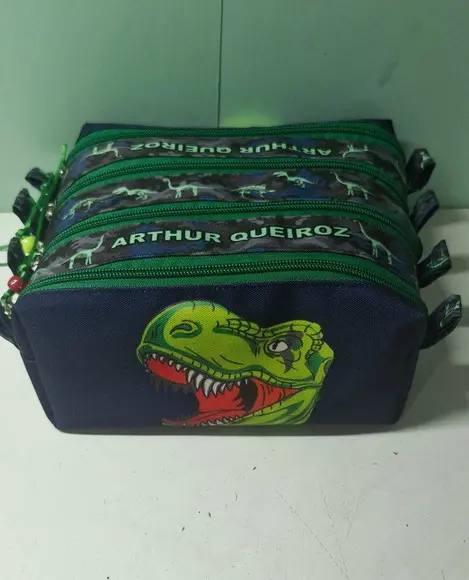 Estojo Dinossauro 4 Divisórias