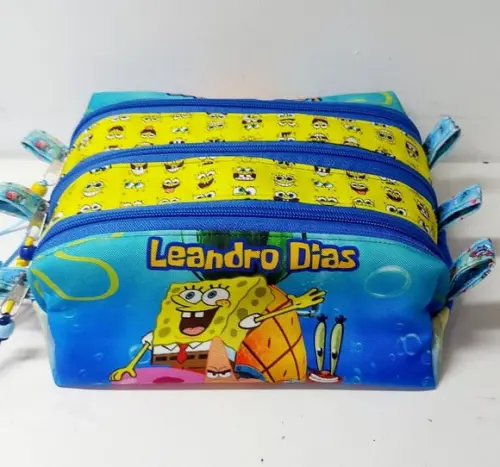 Estojo Triplo Bob Esponja