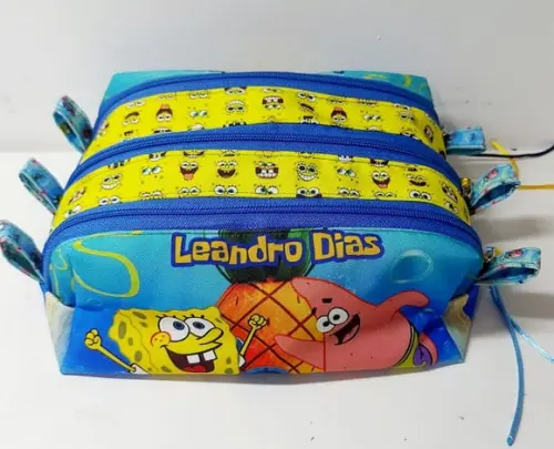 Estojo Triplo Bob Esponja