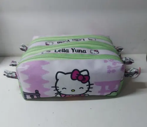 Estojo Triplo Hello Kitty